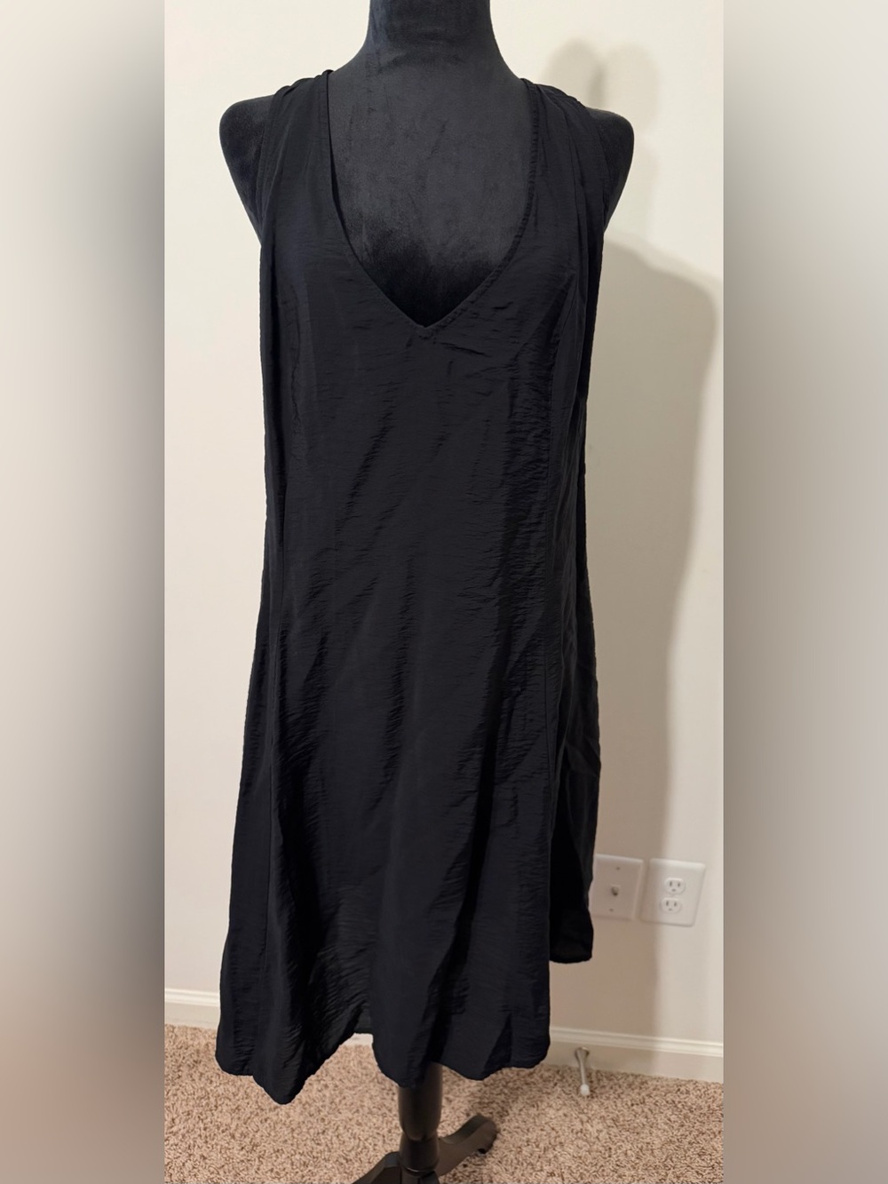 torrid Black V-Neck Satin Camisole Dress